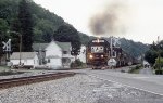 Empty coal train busting through the curfew